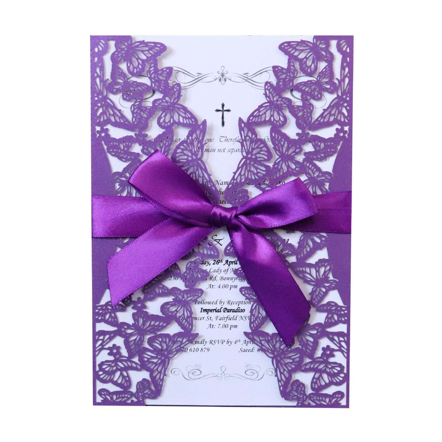 Laser Invitation Card Holiday Greeting Card Iridescent Paper Customization